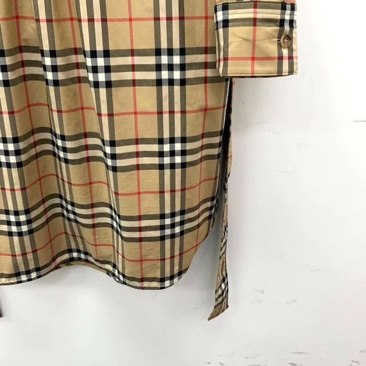 Burberry Burberry Brown Classic Check Cotton Shirt Dress Size S / US 4 / IT 40 - 5 Thumbnail