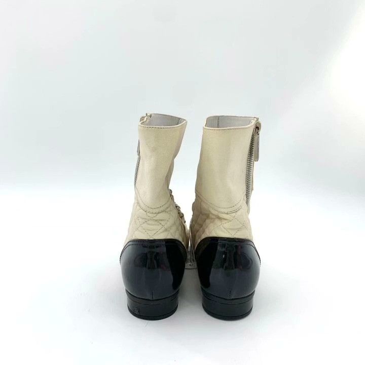 Chanel Chanel Quilted Chain Zip Short Boots Size US 5 / IT 35 - 4 Thumbnail