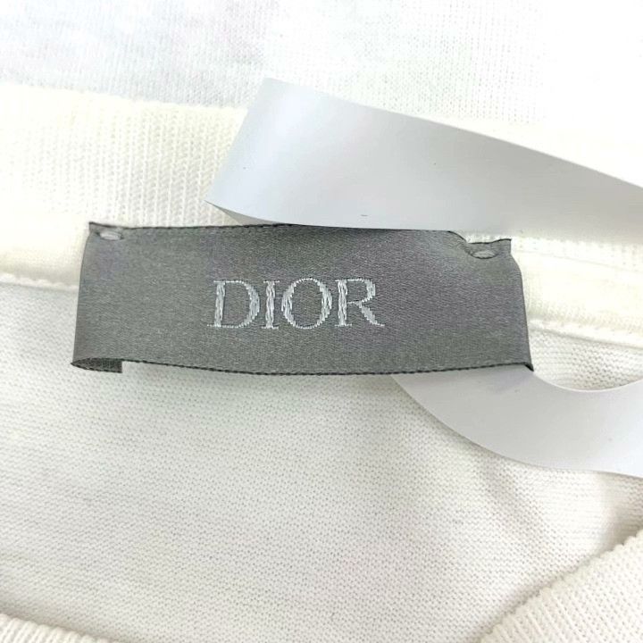 Dior Dior White Vertical Stripe Logo T-shirt Size XS / US 0-2 / IT 36-38 - 5 Thumbnail
