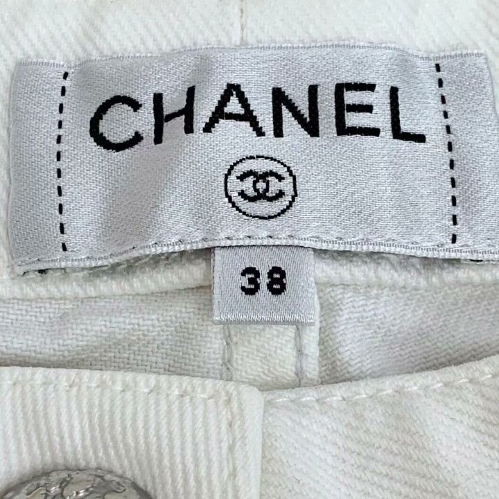 Chanel Chanel White Sequin Cotton Capri Pants Size 38" / US 16 / IT 52 - 5 Thumbnail
