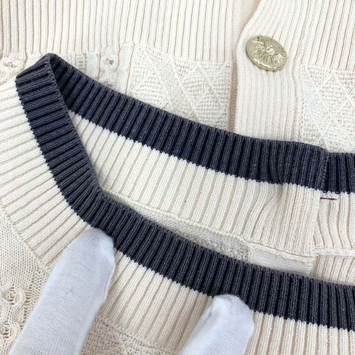 Chanel Chanel Beige Jacquard Cotton Crewneck Sweater Size S / US 4 / IT 40 - 8 Thumbnail