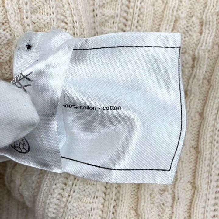Chanel Chanel Beige Jacquard Cotton Crewneck Sweater Size S / US 4 / IT 40 - 7 Thumbnail