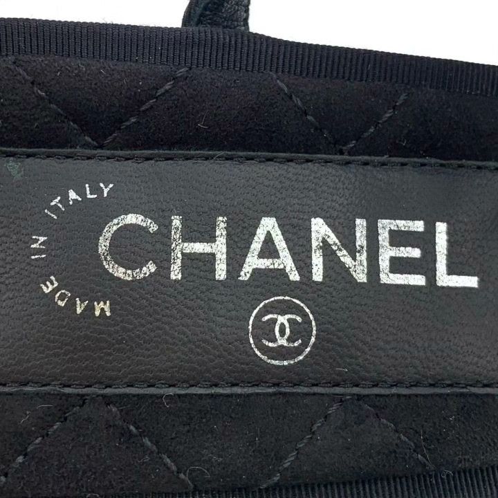 Chanel Chanel Bow Rhinestone Block Heel Sandals Size US 7.5 / IT 37.5 - 7 Thumbnail