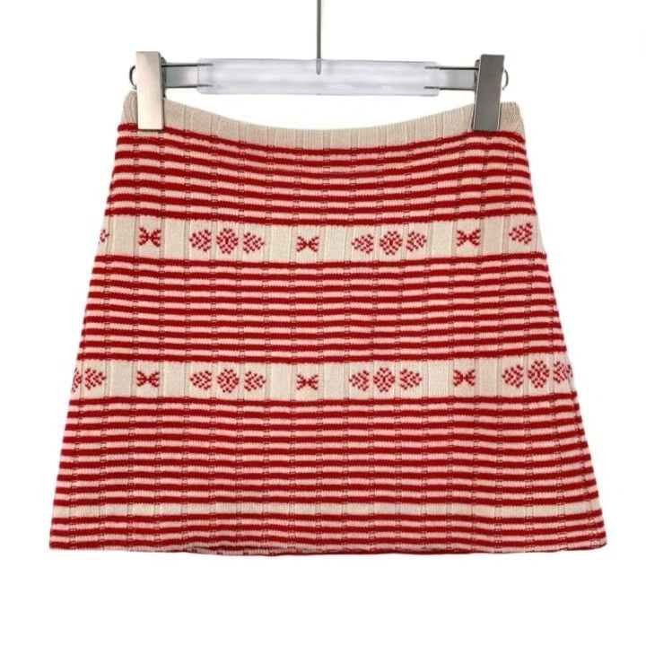 Miu Miu MiuMiu Colorblock Stripe Intarsia Wool Knit Dress Size S / US 4 / IT 40 - 5 Thumbnail