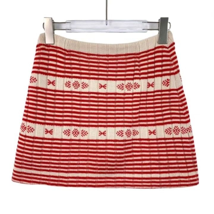 Miu Miu MiuMiu Colorblock Stripe Intarsia Wool Knit Dress Size S / US 4 / IT 40 - 6 Thumbnail