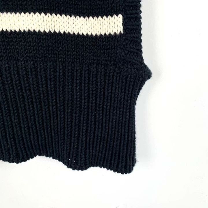 Dior Christian Dior Black Striped Cotton Sleeveless Vest Size XXS / US 00 / IT 34 - 4 Thumbnail