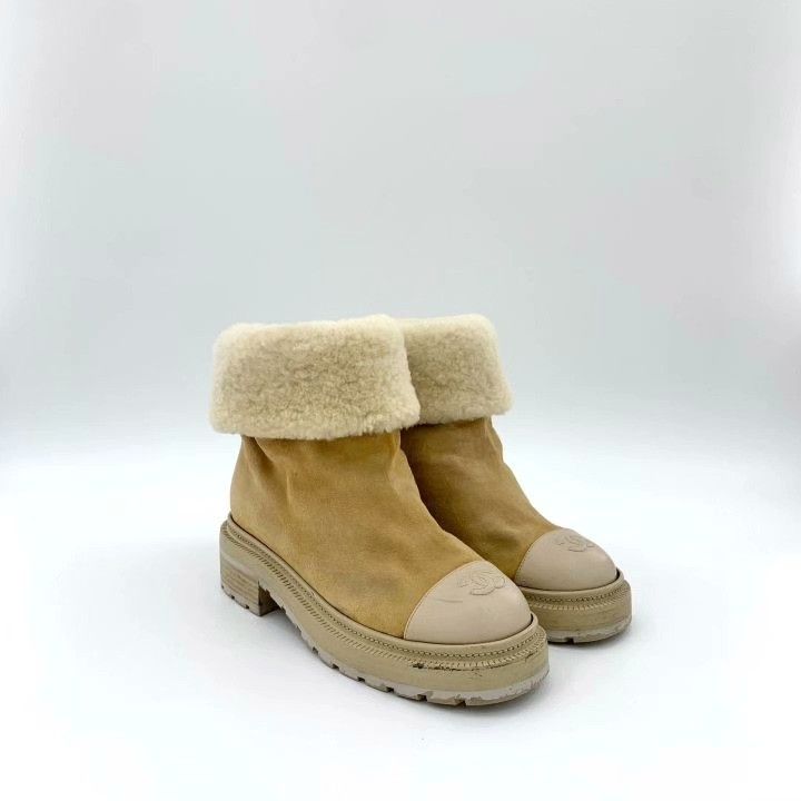 Chanel Chanel Brown Logo Round-Toe Short Boots Size US 5 / IT 35 - 2 Thumbnail