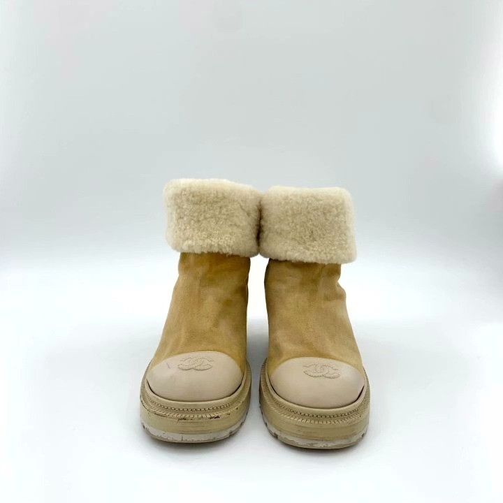 Chanel Chanel Brown Logo Round-Toe Short Boots Size US 5 / IT 35 - 3 Thumbnail