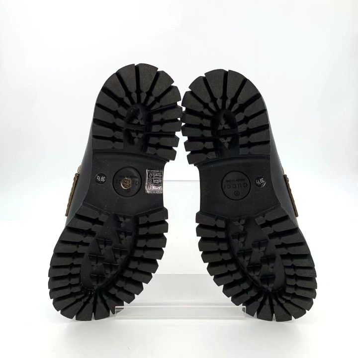 Gucci Gucci Black Horsebit Platform Leather Loafers Size US 8.5 / IT 38.5 - 6 Thumbnail