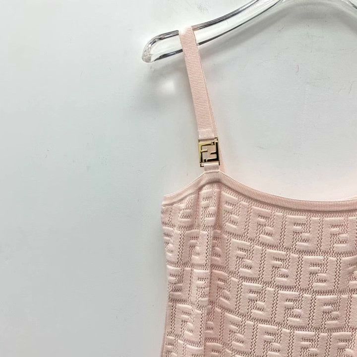 Fendi Fendi Logo Camisole Knit Dress Size S / US 4 / IT 40 - 3 Thumbnail