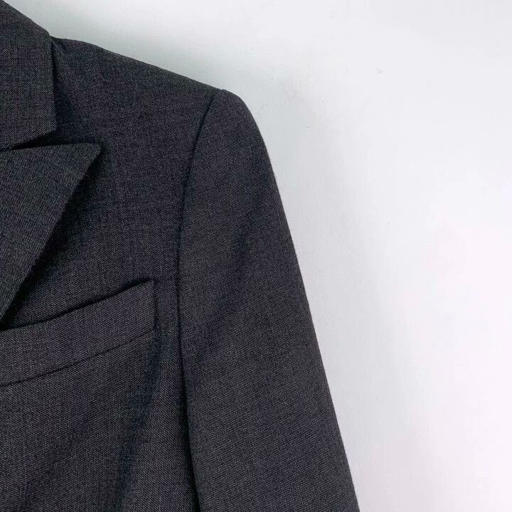 Brunello Cucinelli Brunello Cucinelli Black Wool Lapel Blazer Size S / US 4 / IT 40 - 3 Thumbnail