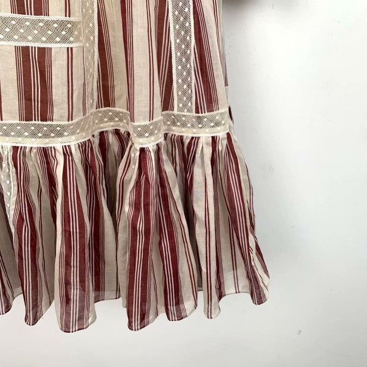 Dior Christian Dior Colorblock Stripe Lace Cotton Dress Size XS / US 0-2 / IT 36-38 - 5 Thumbnail
