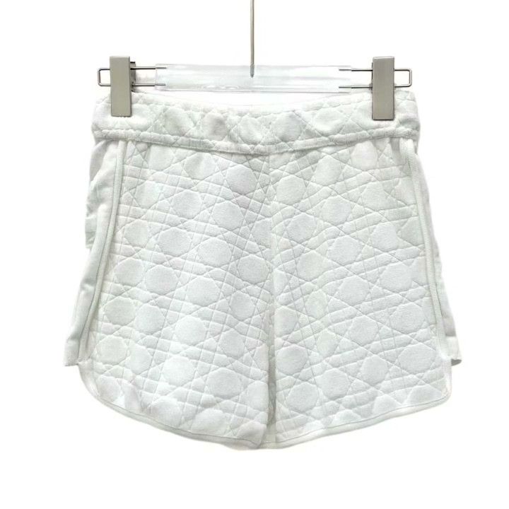 Dior Christian Dior White Diamond Pattern Cotton Shorts Size 22" - 2 Thumbnail
