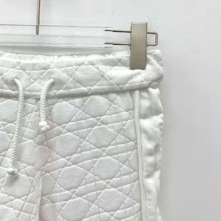 Dior Christian Dior White Diamond Pattern Cotton Shorts Size 22" - 3 Thumbnail