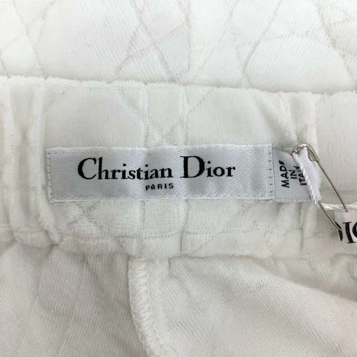 Dior Christian Dior White Diamond Pattern Cotton Shorts Size 22" - 5 Thumbnail