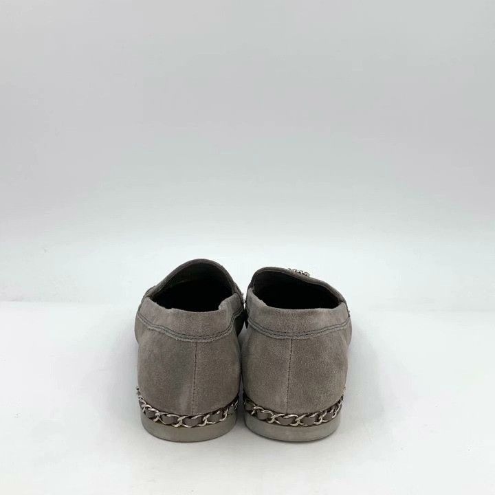 Chanel Chanel Gray CC Suede Slip-On Loafer Flat Size US 5.5 / IT 35.5 - 4 Thumbnail