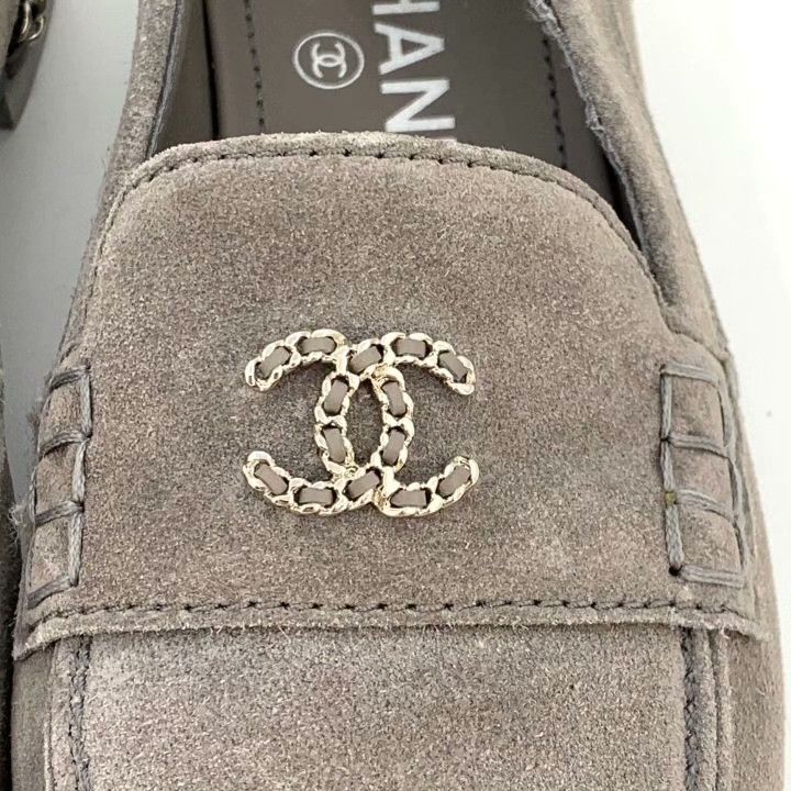 Chanel Chanel Gray CC Suede Slip-On Loafer Flat Size US 5.5 / IT 35.5 - 6 Thumbnail