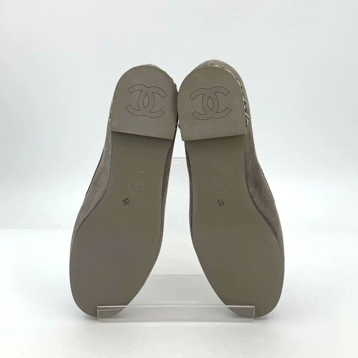 Chanel Chanel Gray CC Suede Slip-On Loafer Flat Size US 5.5 / IT 35.5 - 5 Thumbnail