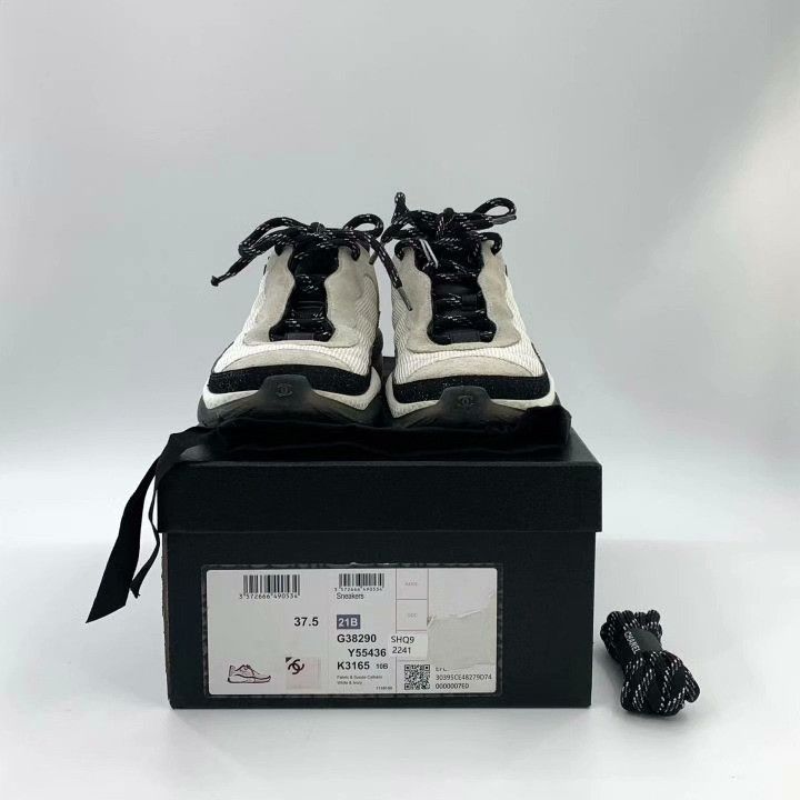 Chanel Chanel Logo Lace-Up Casual Sneakers Size US 6.5 / IT 36.5 - 8 Thumbnail