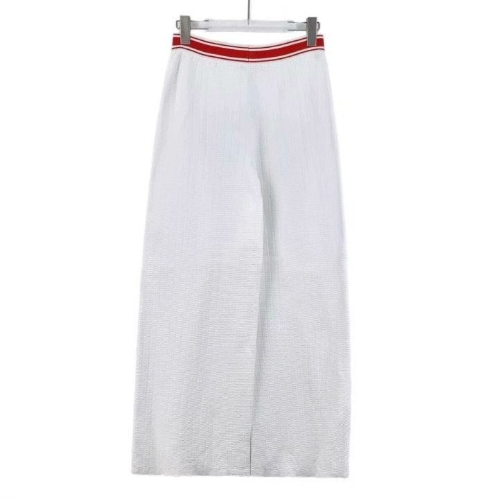 Chanel Chanel White Logo Knit Casual Pants Size 36" / US 14 / IT 50 - 2 Thumbnail