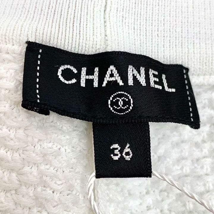 Chanel Chanel White Logo Knit Casual Pants Size 36" / US 14 / IT 50 - 5 Thumbnail
