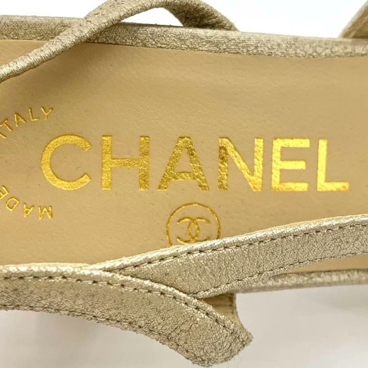 Chanel Chanel Slingback Block Heel Shoes Size US 4.5 / IT 34.5 - 7 Thumbnail