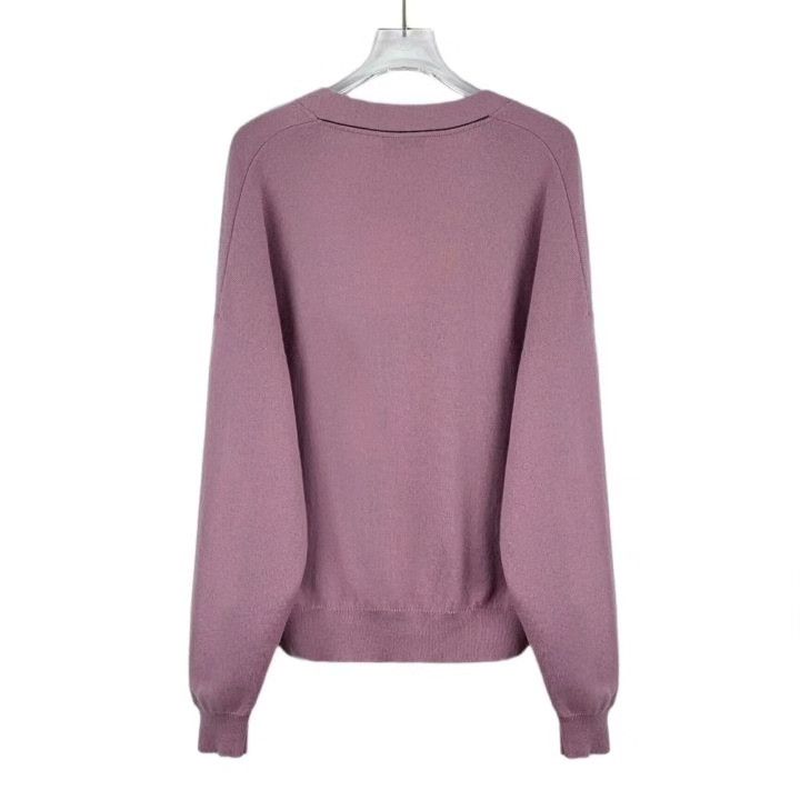 Brunello Cucinelli Brunello Cucinelli Purple V-Neck Cashmere Cardigan Size M / US 6-8 / IT 42-44 - 2 Thumbnail