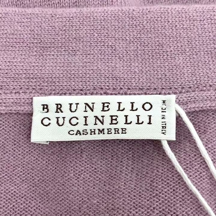 Brunello Cucinelli Brunello Cucinelli Purple V-Neck Cashmere Cardigan Size M / US 6-8 / IT 42-44 - 5 Thumbnail