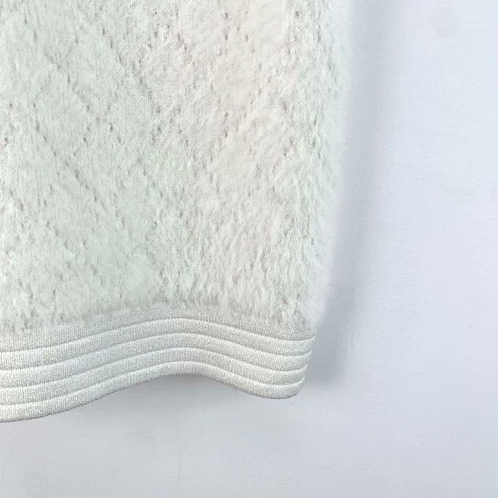 Balmain Balmain White Diamond Knit Skirt Size 38" / US 16 / IT 52 - 4 Thumbnail