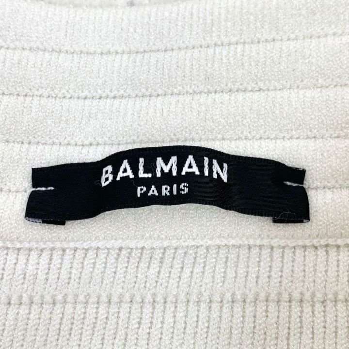 Balmain Balmain White Diamond Knit Skirt Size 38" / US 16 / IT 52 - 6 Thumbnail
