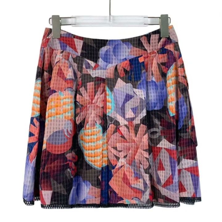Chanel Chanel Logo Print Silk Casual Skirt Size 36" / US 14 / IT 50 - 2 Thumbnail