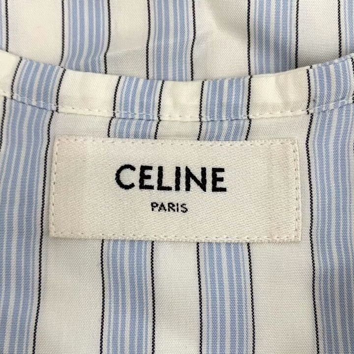 Celine Celine Striped Silk Tie-Neck Shirt Size S / US 4 / IT 40 - 5 Thumbnail