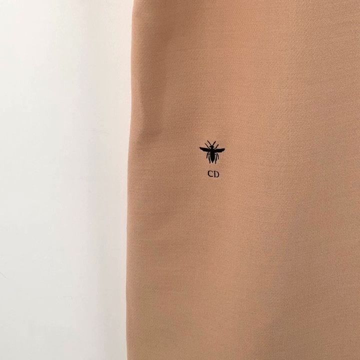 Dior Dior Cinnamon Pink Bee Embroidery Wool Dress Size S / US 4 / IT 40 - 4 Thumbnail