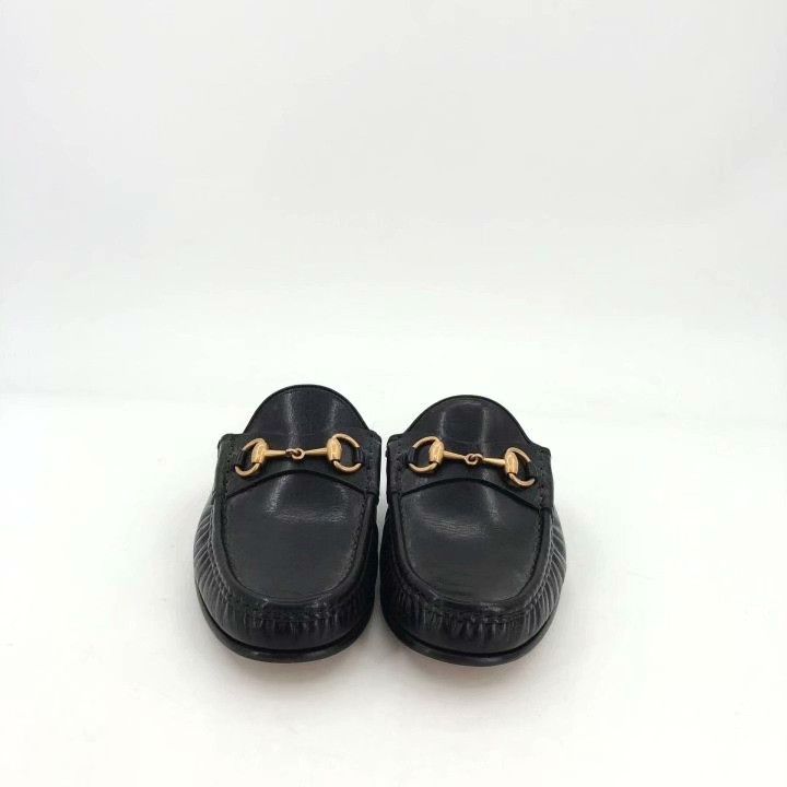 Gucci Gucci Leather Horsebit Round-Toe Slides Size US 6 / IT 36 - 3 Thumbnail