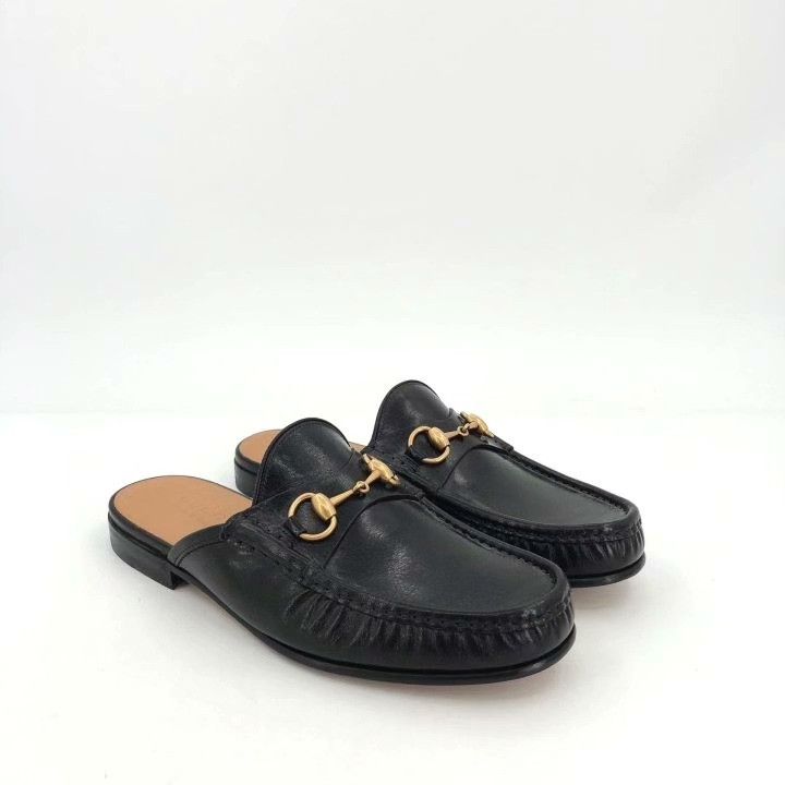 Gucci Gucci Leather Horsebit Round-Toe Slides Size US 6 / IT 36 - 2 Thumbnail