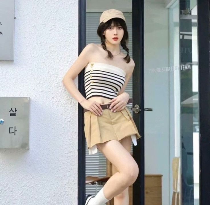 Celine Celine Colorblock Stripe Gold Button Wool Tube Top Size S / US 4 / IT 40 - 9 Thumbnail