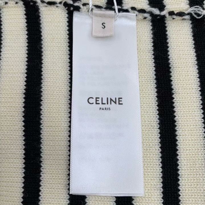 Celine Celine Colorblock Stripe Gold Button Wool Tube Top Size S / US 4 / IT 40 - 6 Thumbnail