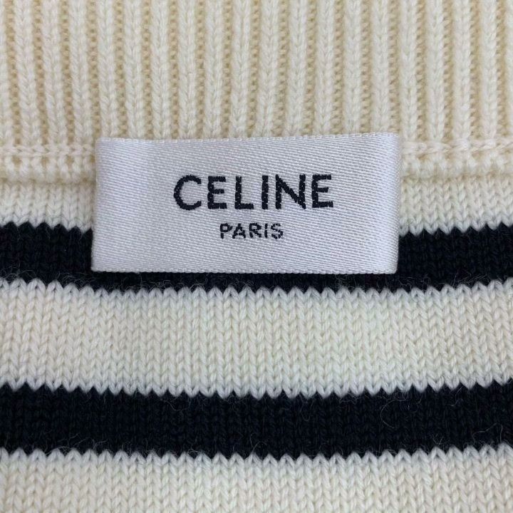 Celine Celine Colorblock Stripe Gold Button Wool Tube Top Size S / US 4 / IT 40 - 5 Thumbnail