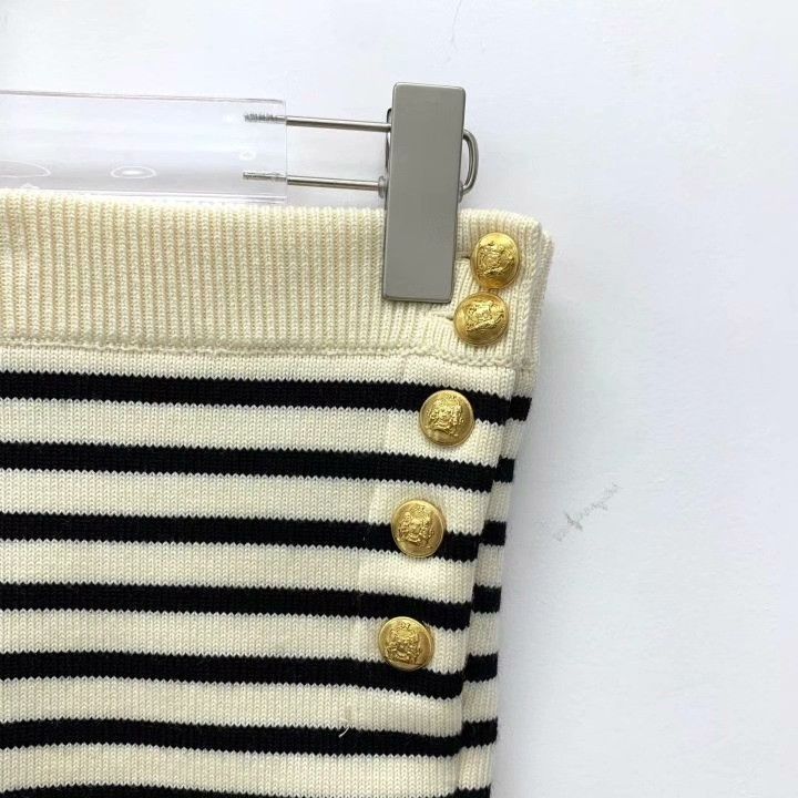 Celine Celine Colorblock Stripe Gold Button Wool Tube Top Size S / US 4 / IT 40 - 3 Thumbnail