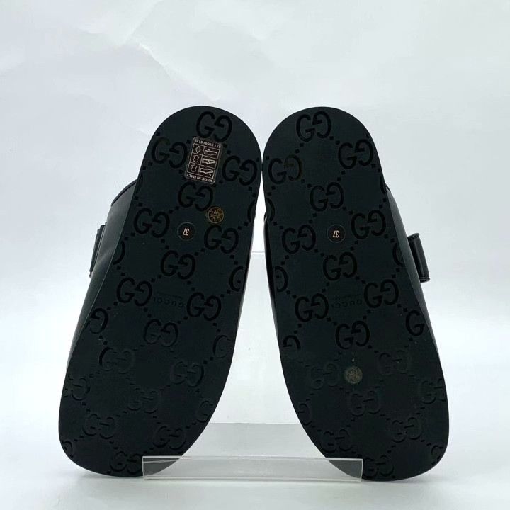 Gucci Gucci Black Double G Diamond Slide Sandals Size US 6 / IT 36 - 5 Thumbnail