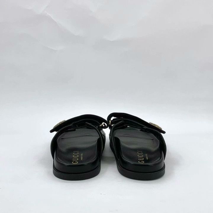 Gucci Gucci Black Double G Diamond Slide Sandals Size US 6 / IT 36 - 4 Thumbnail