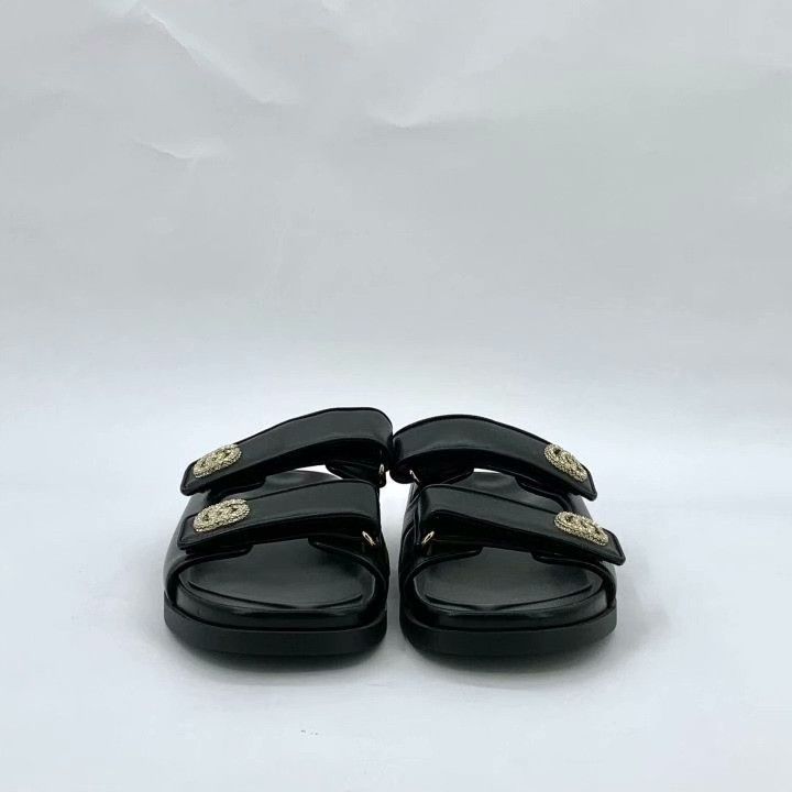 Gucci Gucci Black Double G Diamond Slide Sandals Size US 6 / IT 36 - 3 Thumbnail