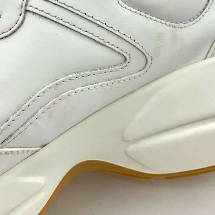 Gucci Gucci White Logo Lace-Up Sneakers Size US 7 / IT 37 - 9 Thumbnail