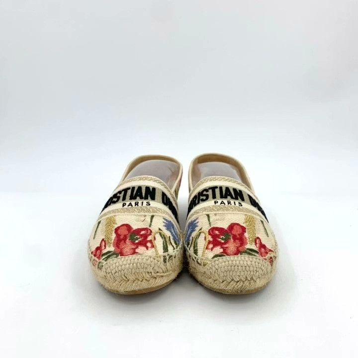 Dior Christian Dior Floral Embroidered Slip-On Fisherman Shoes Size US 6 / IT 36 - 3 Thumbnail