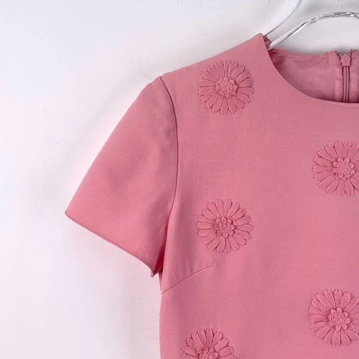 Valentino Valentino Pink Daisy Embroidery Sleeveless Dress Size S / US 4 / IT 40 - 3 Thumbnail