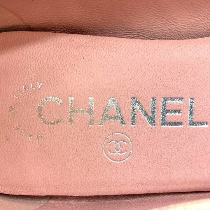 Chanel Chanel 35.5 Pink Bow Tweed Flat Shoes Size US 4.5 / IT 34.5 - 7 Thumbnail