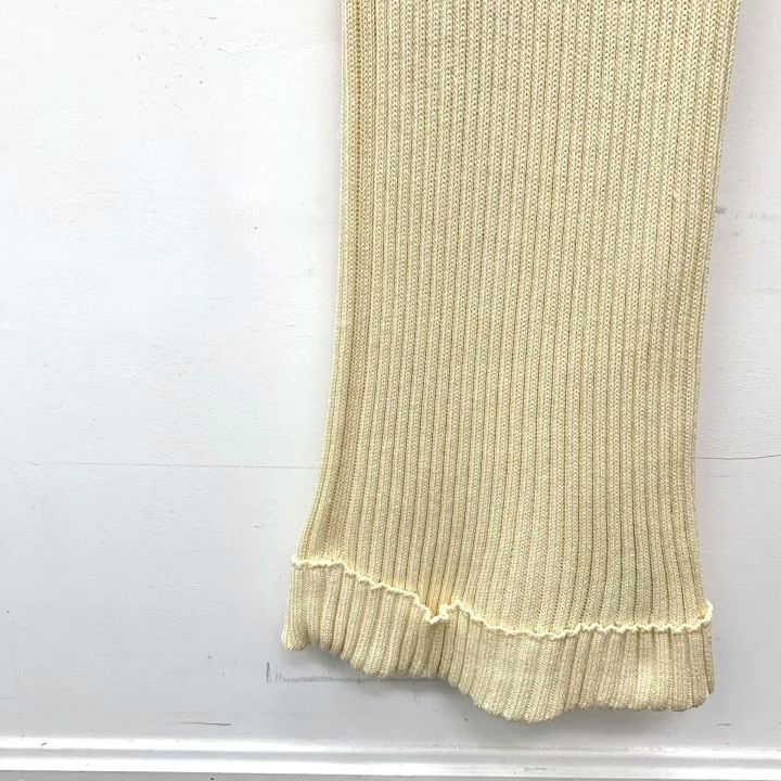 Celine Celine Yellow Cotton V-Neck Knit Dress Size M / US 6-8 / IT 42-44 - 5 Thumbnail