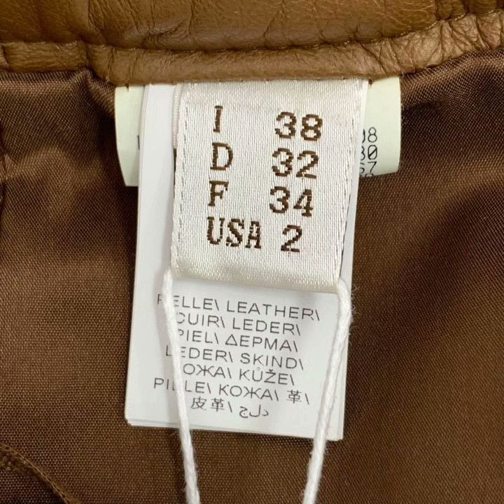 Brunello Cucinelli Brunello Cucinelli Brown Wide-Leg Leather Pants Size 38" / US 16 / IT 52 - 7 Thumbnail