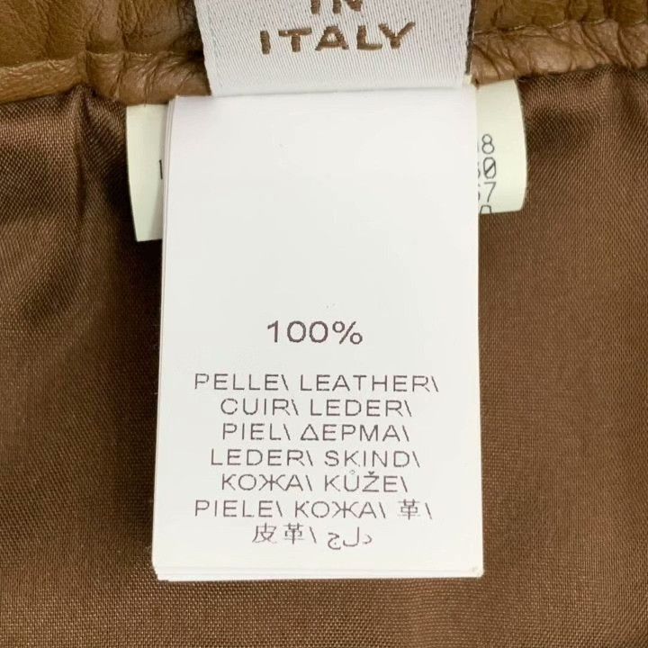 Brunello Cucinelli Brunello Cucinelli Brown Wide-Leg Leather Pants Size 38" / US 16 / IT 52 - 8 Thumbnail
