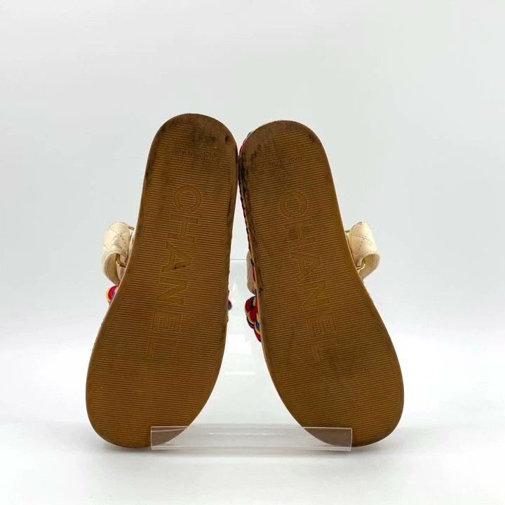 Chanel Chanel Beige Diamond Quilted Casual Slippers Size US 7 / IT 37 - 5 Thumbnail